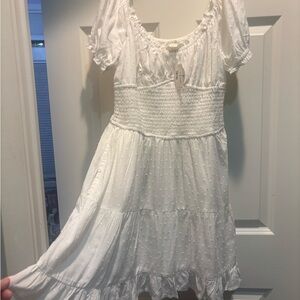 New With Tags! Aeropostale Chic White Smocked Mini Dress.